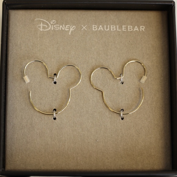BaubleBar Jewelry - Disney Bauble Bar Gold Mickey Earrings